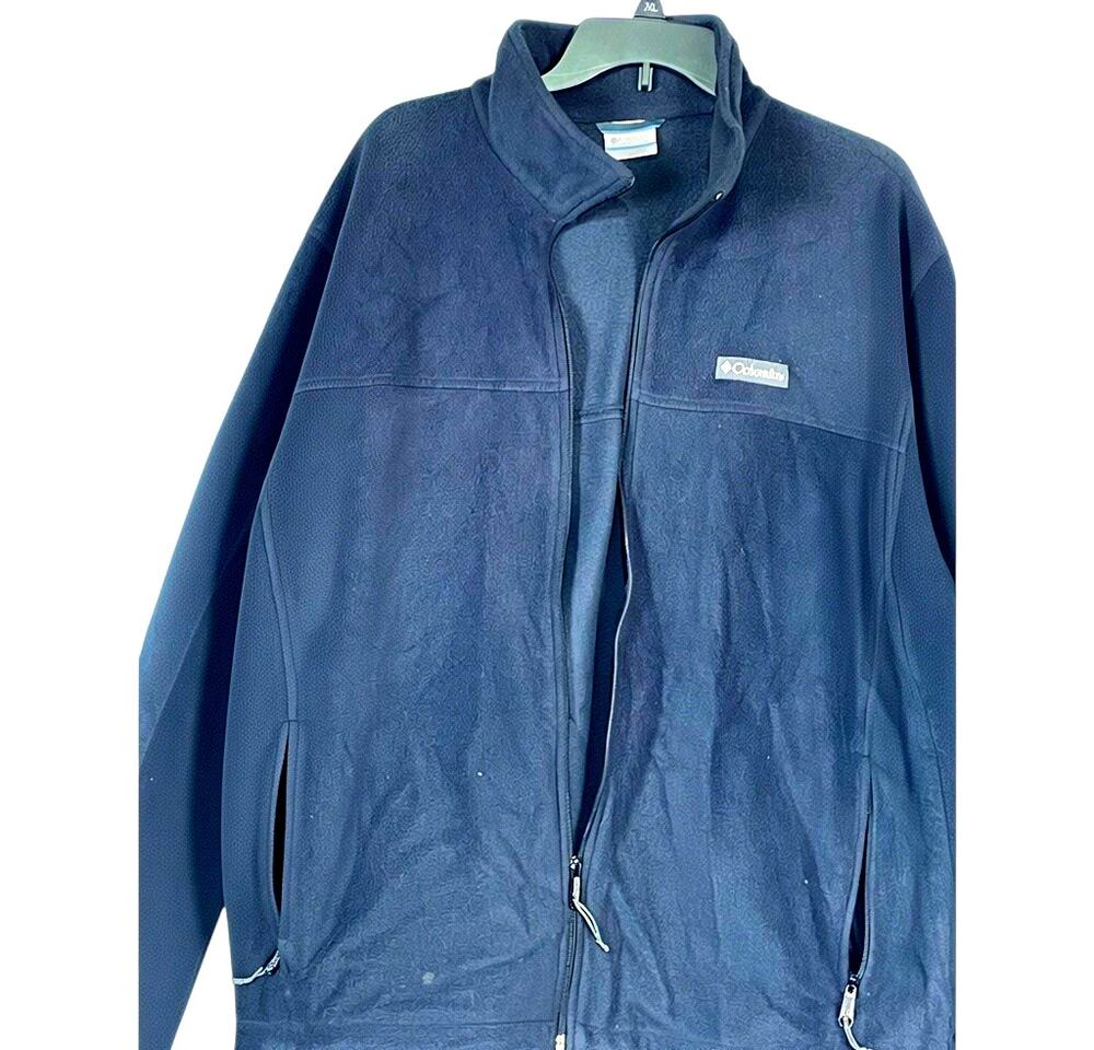 Columbia men's front zip fleece like jacket  XL size.